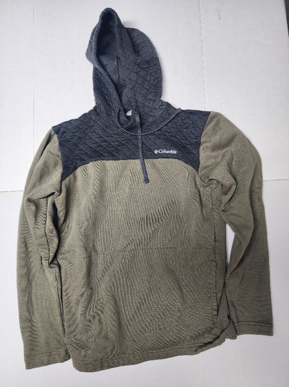 Columbia Sportswear Company Men's  Small Hooded  Fleece Gray Black  Pullover